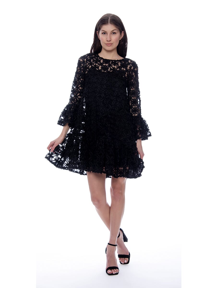 Gracia Fashion Women's Floral Pattern Sheer Midi Dress