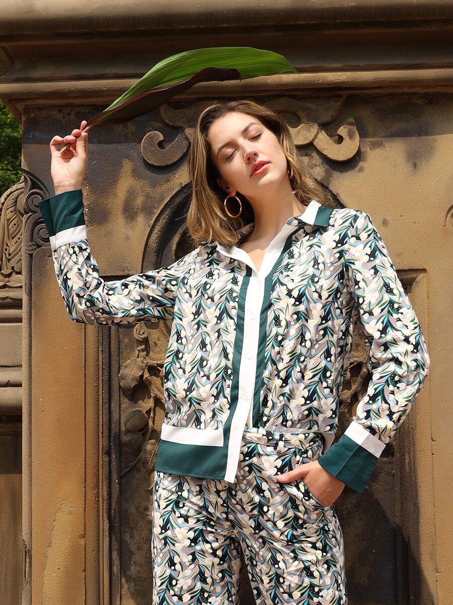 Pine Print Button Down Shirt