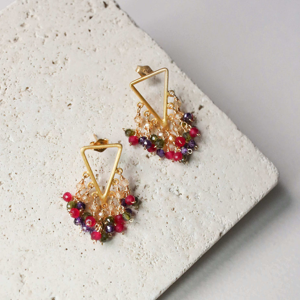 Labradorite Fringe Earrings