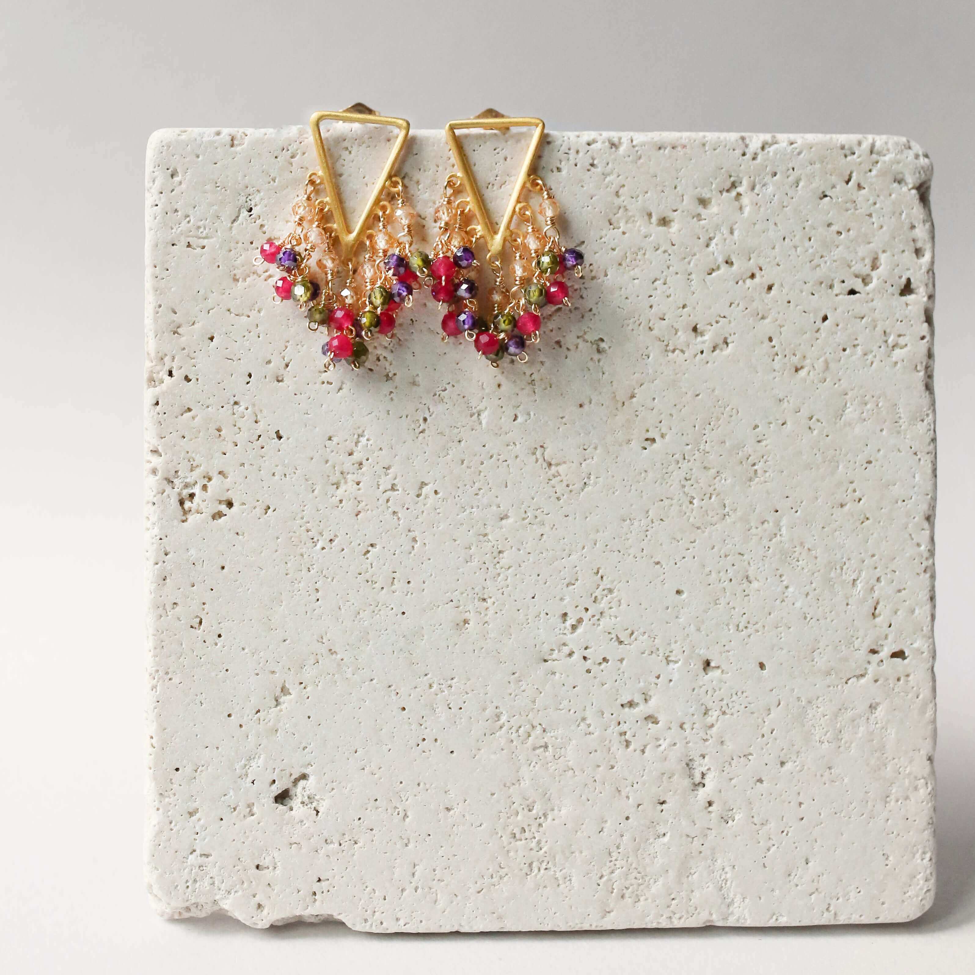 Labradorite Fringe Earrings