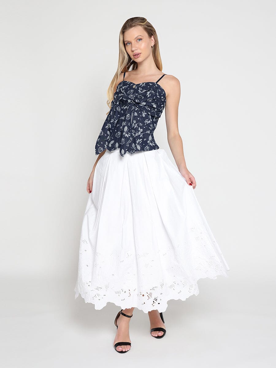 Gracia Fashion Women's Front Tie Design Strape Top