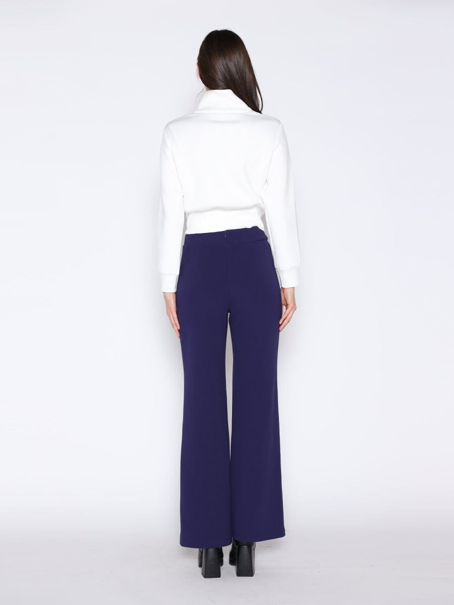 Highneck Scuba Assymetrical Ruffled Zip Jacket