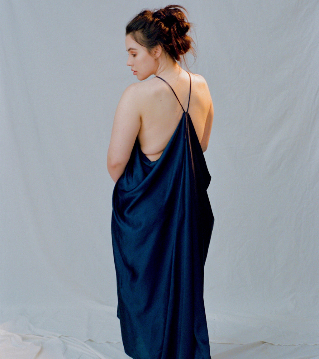 Botanist Silk Draped Dress