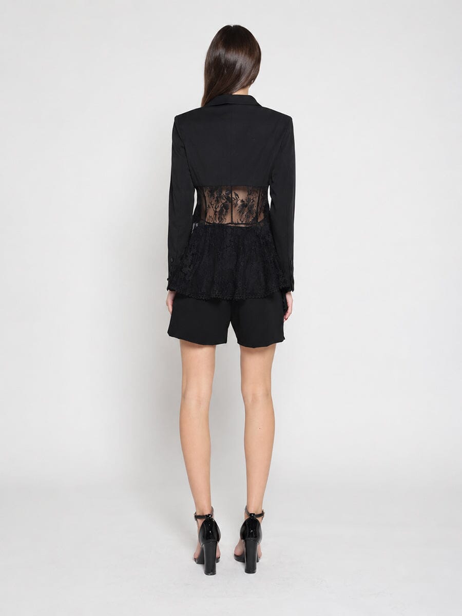 Lace Contrast Jacket