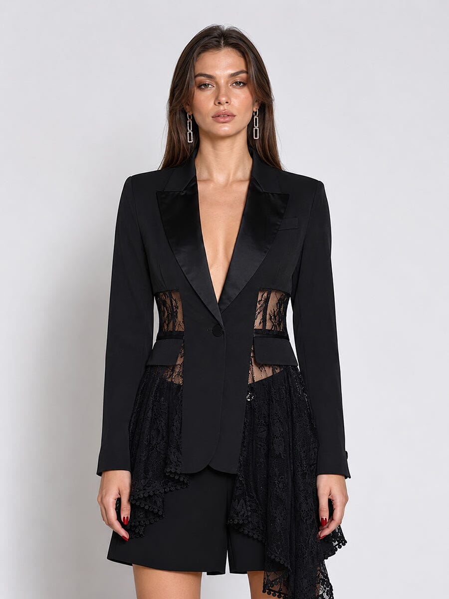 Lace Contrast Jacket