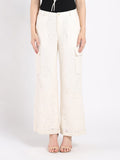 Lace Print Cargo Long Pants