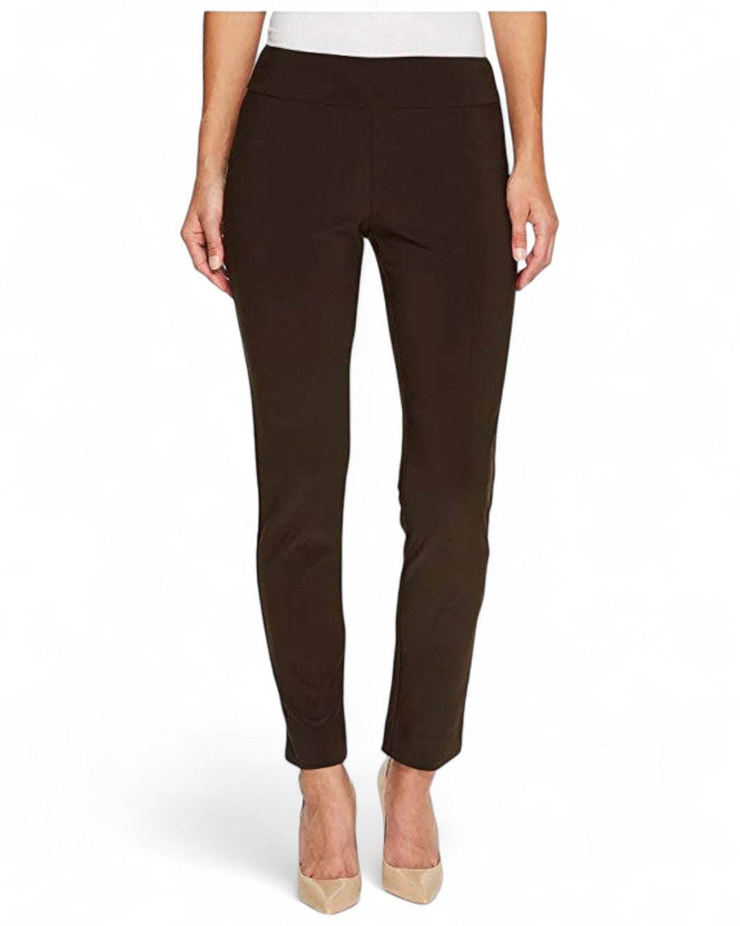 Krazy Larry P21 Microfiber Straight Leg Pant - Brown