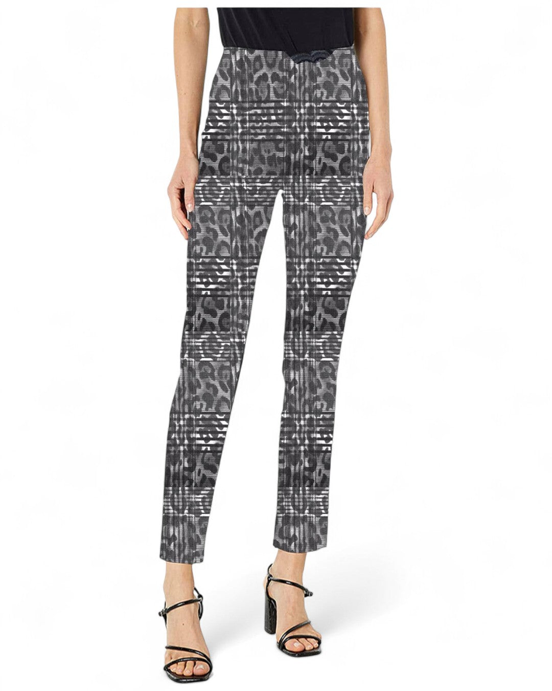 Krazy Larry P507 Pull on Pant - Grey Plaid