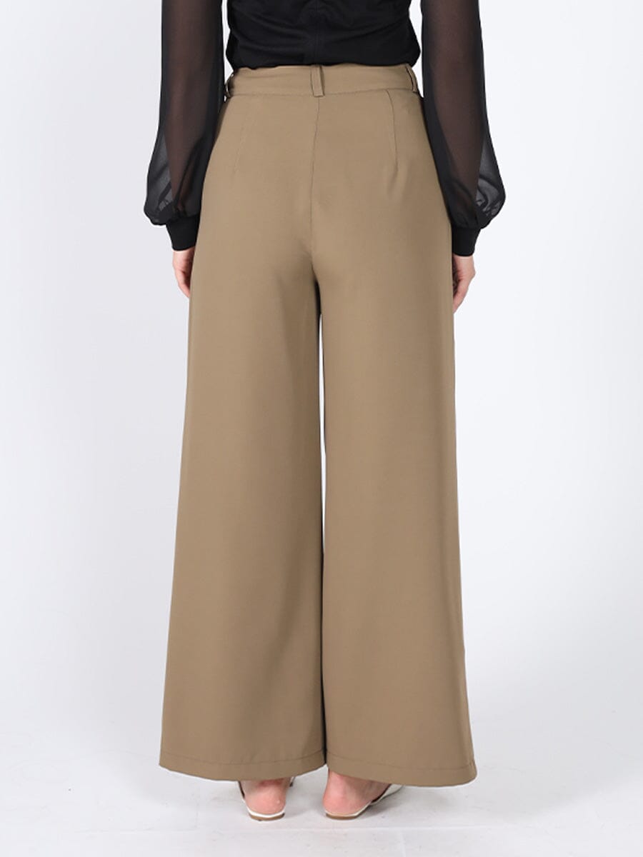 Pleated Wide Leg Pants