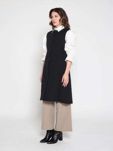 Gracia Fashion Women's Quilted Sleeveless Long Vest