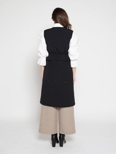 Gracia Fashion Women's Quilted Sleeveless Long Vest