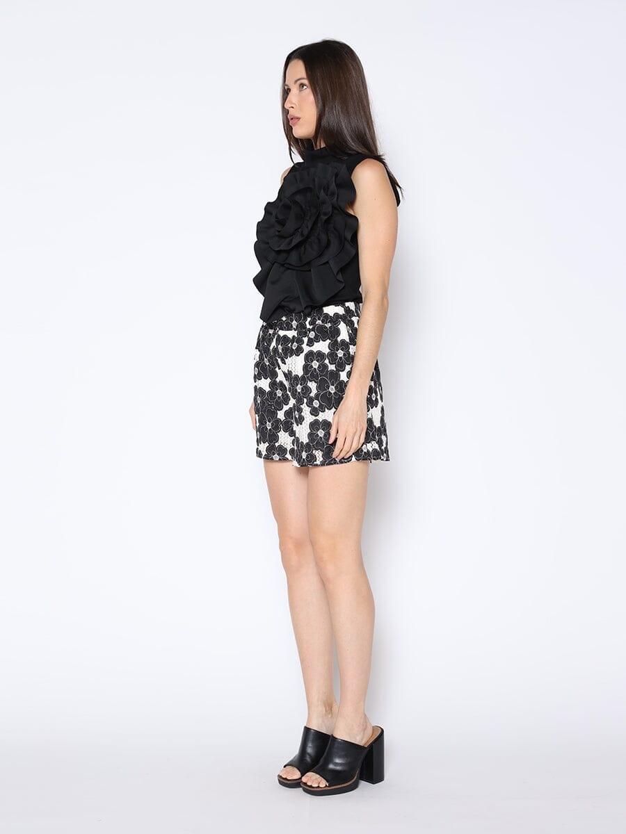 Ruffle Flower Detail Tank Top