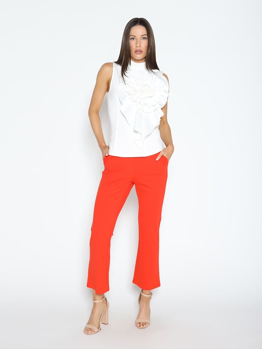 Ruffle Flower Detail Tank Top