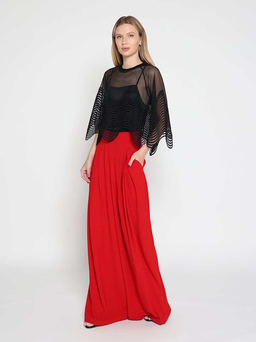 See-Through Round Lace Top