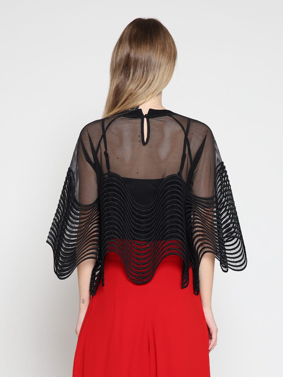 See-Through Round Lace Top