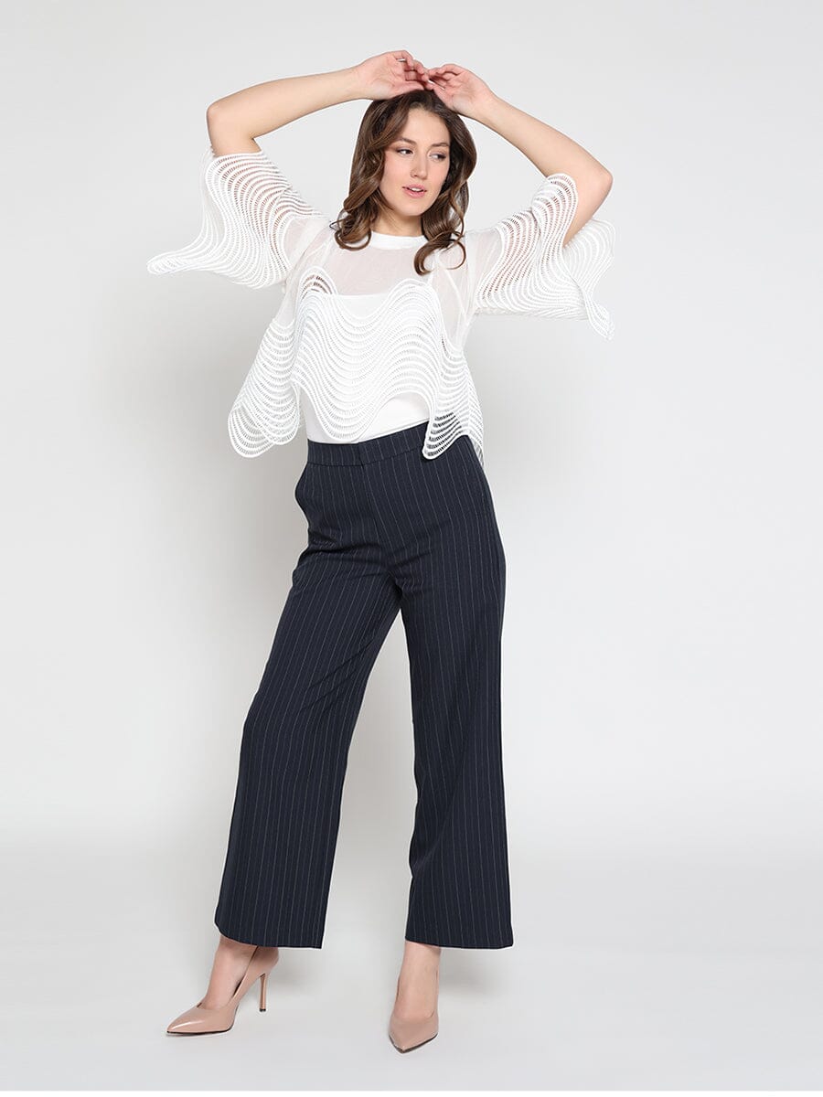 See-Through Round Lace Top