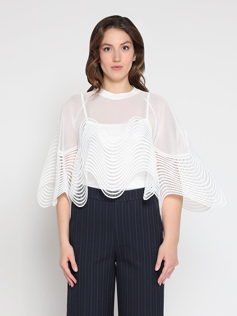 See-Through Round Lace Top