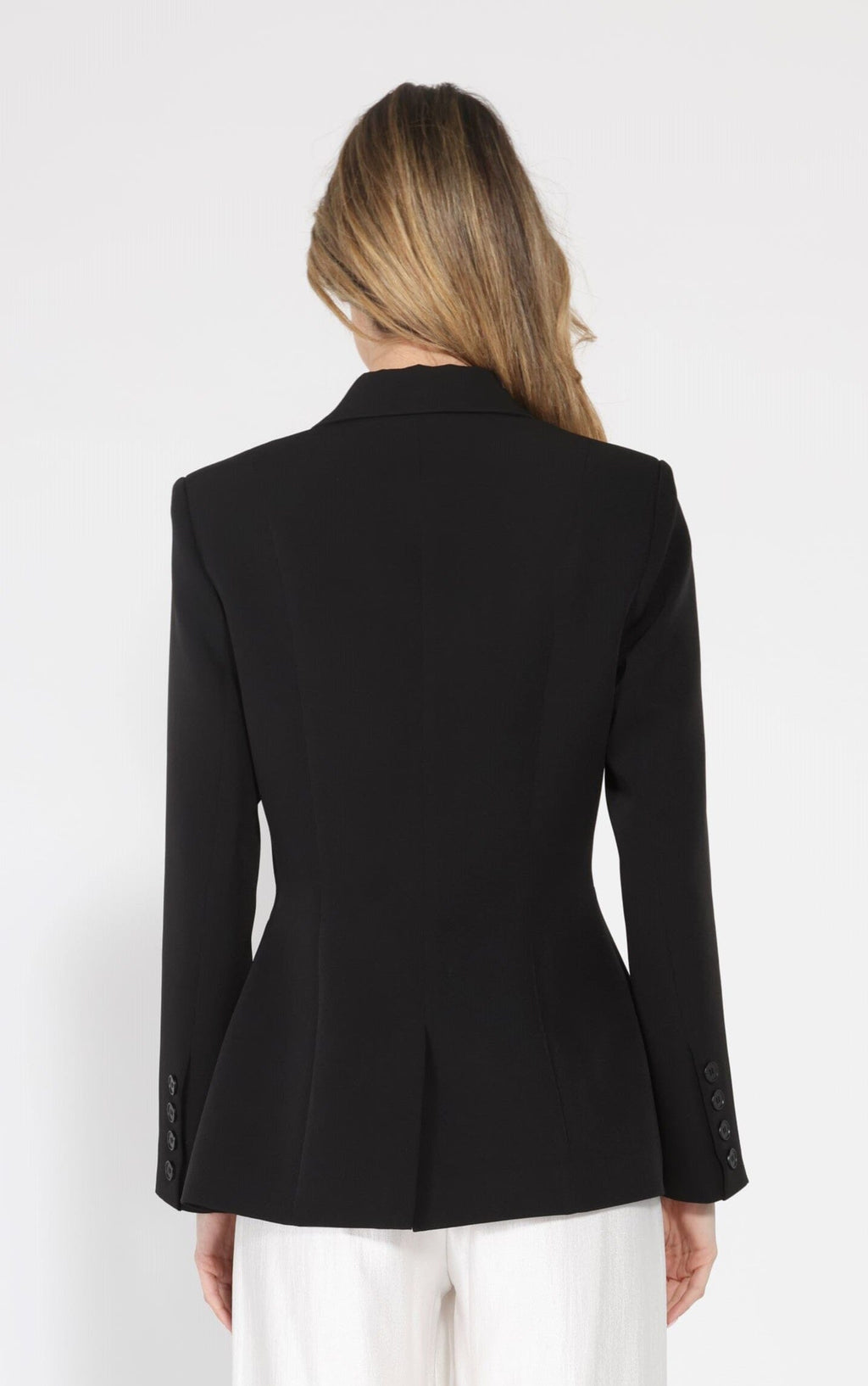 Side ruffle bow front open coat