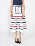 Stripe Pattern A-Line Skirt