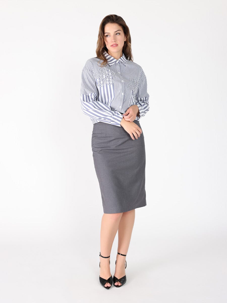 Stripped floral shirt