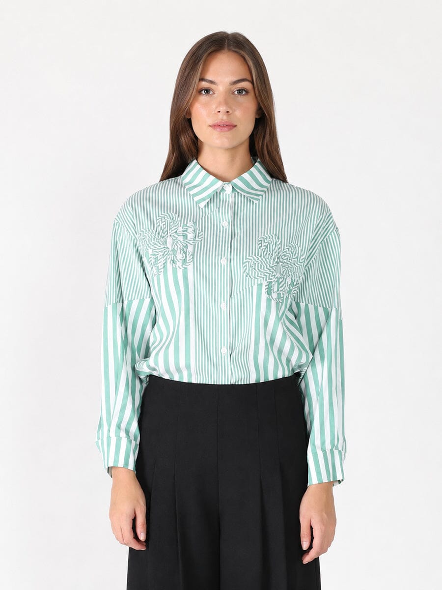 Stripped floral shirt