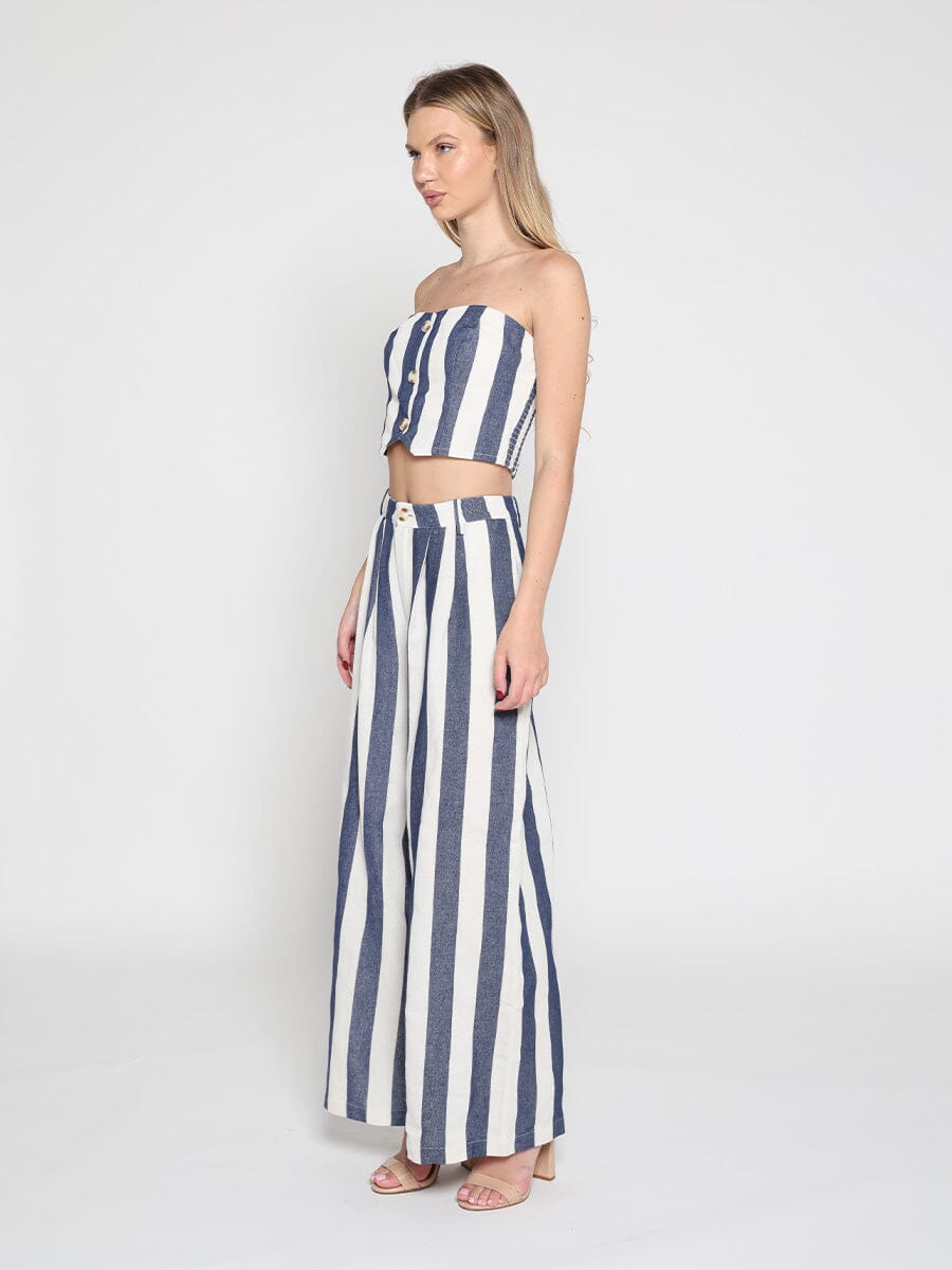 Gracia Fashion Women's Striped Tube Top