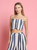 Gracia Fashion Women's Striped Tube Top