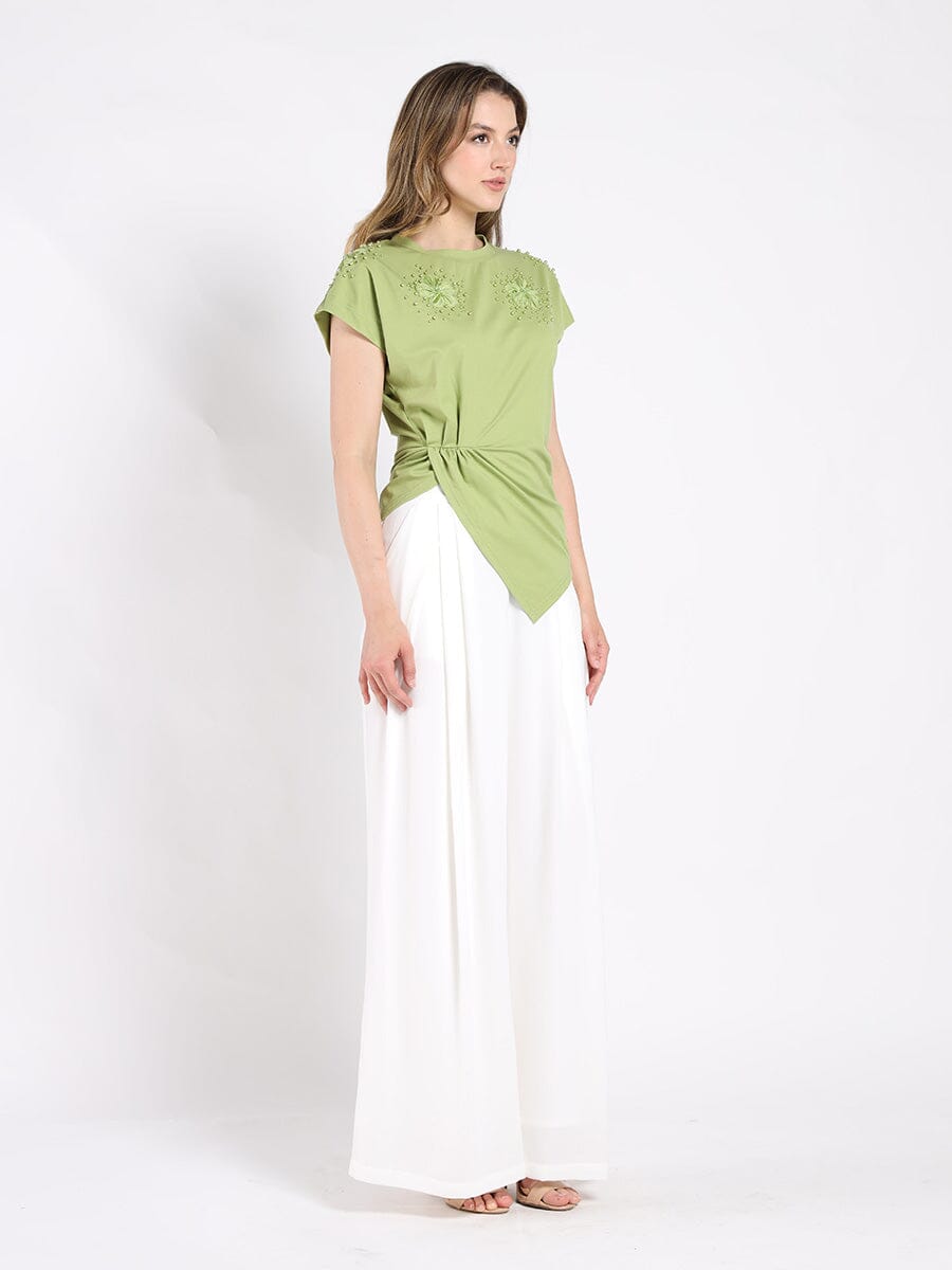 T-Shirt with Drape Front
