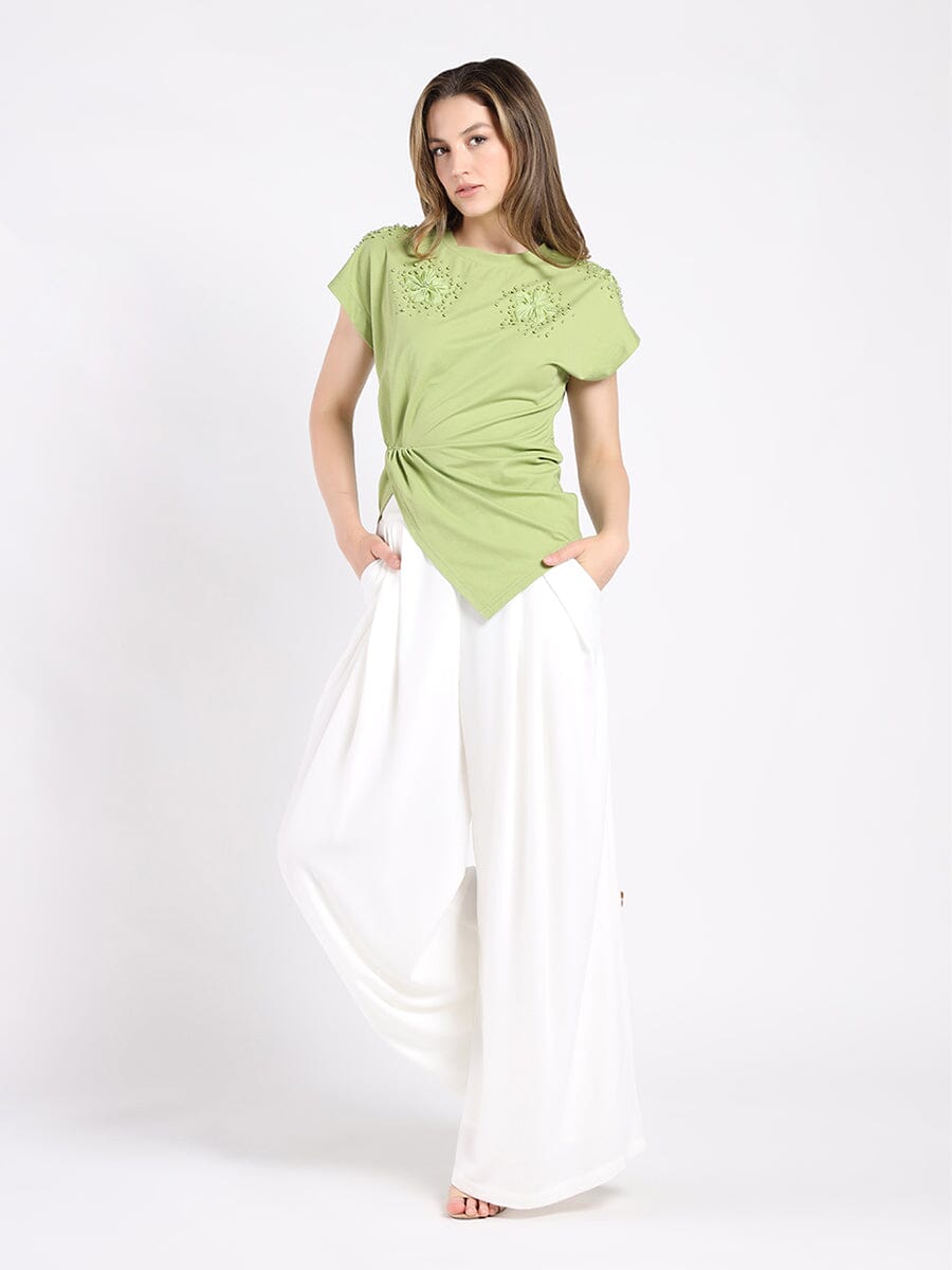 T-Shirt with Drape Front