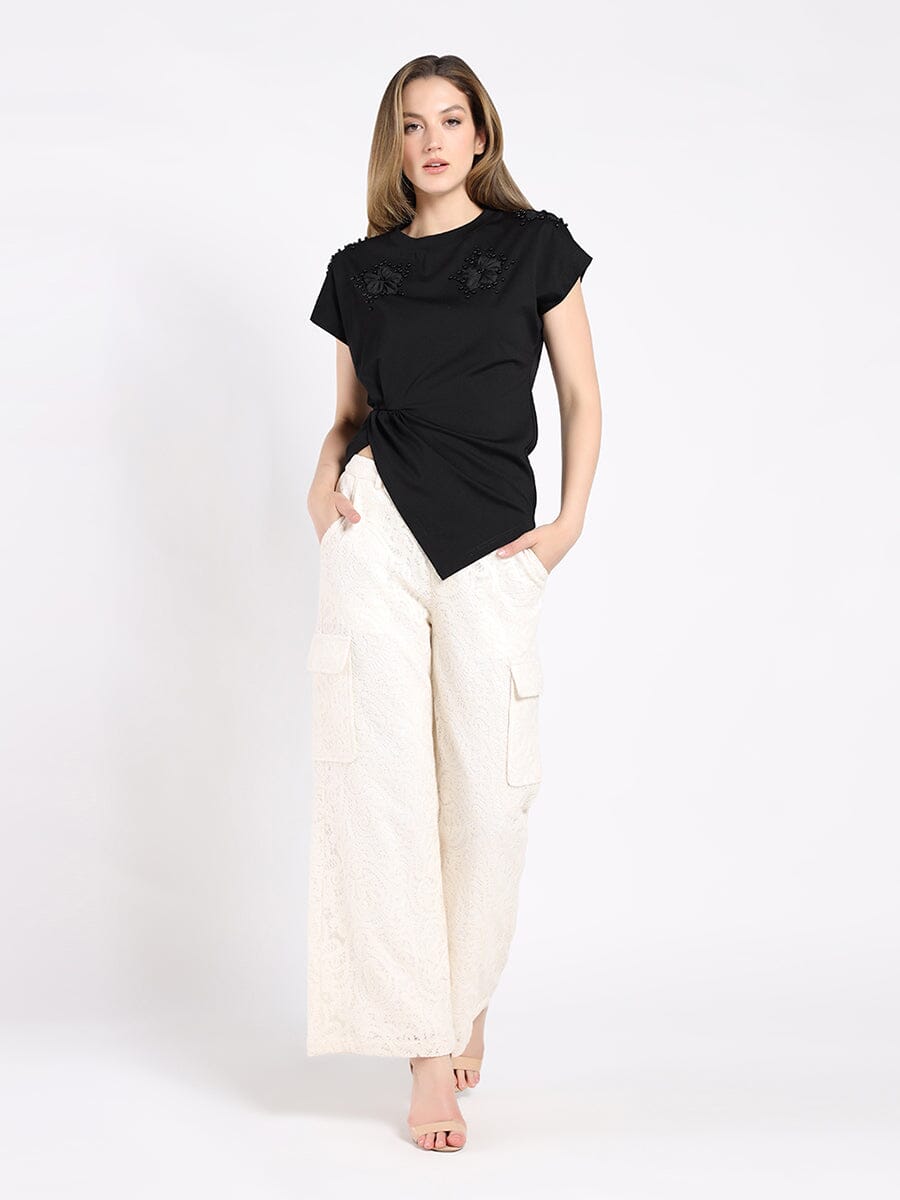 T-Shirt with Drape Front