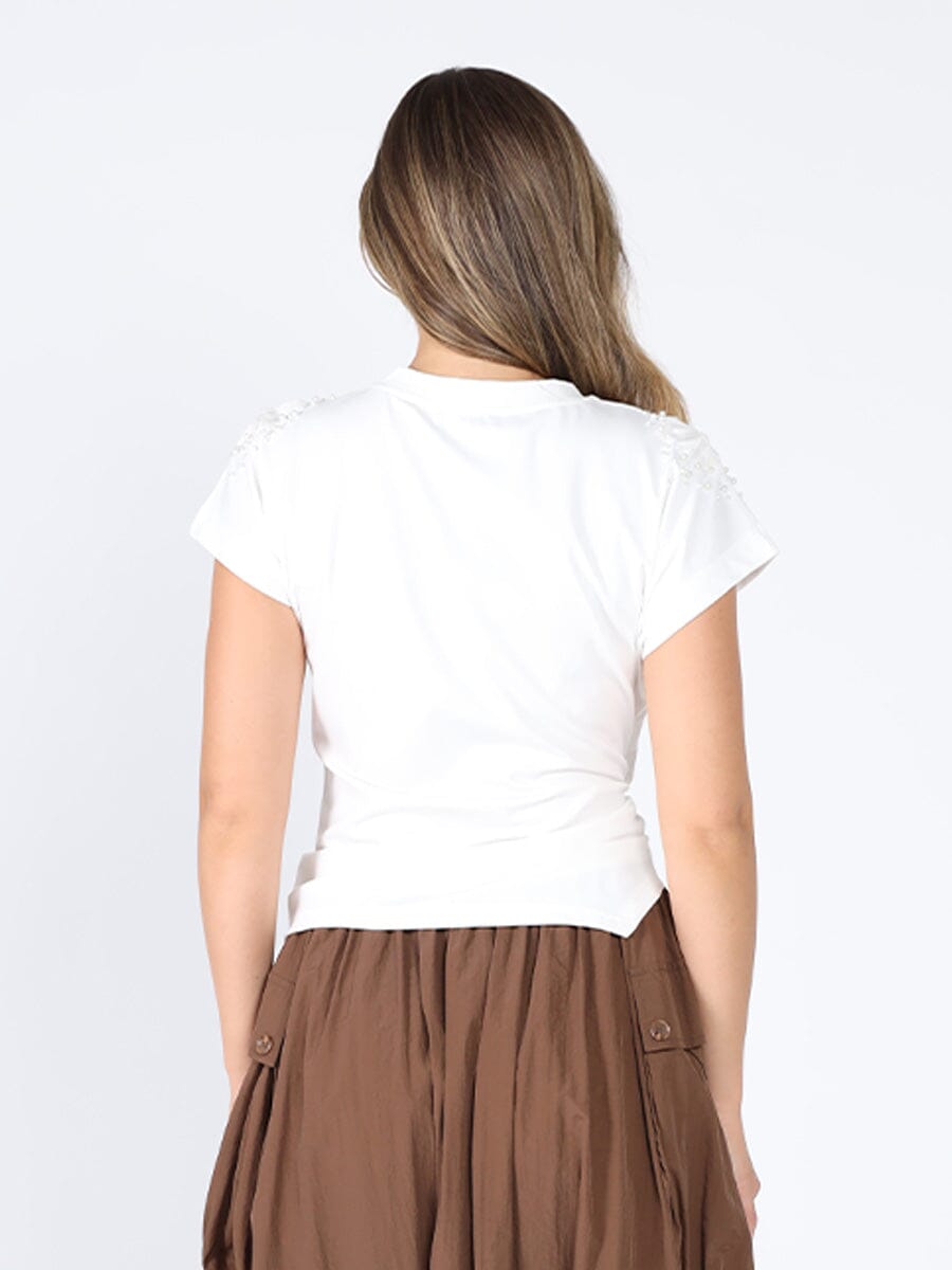 T-Shirt with Drape Front