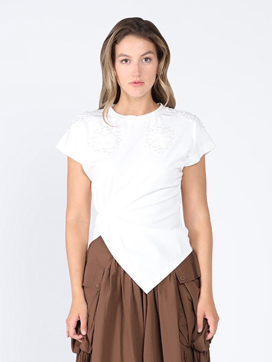 T-Shirt with Drape Front