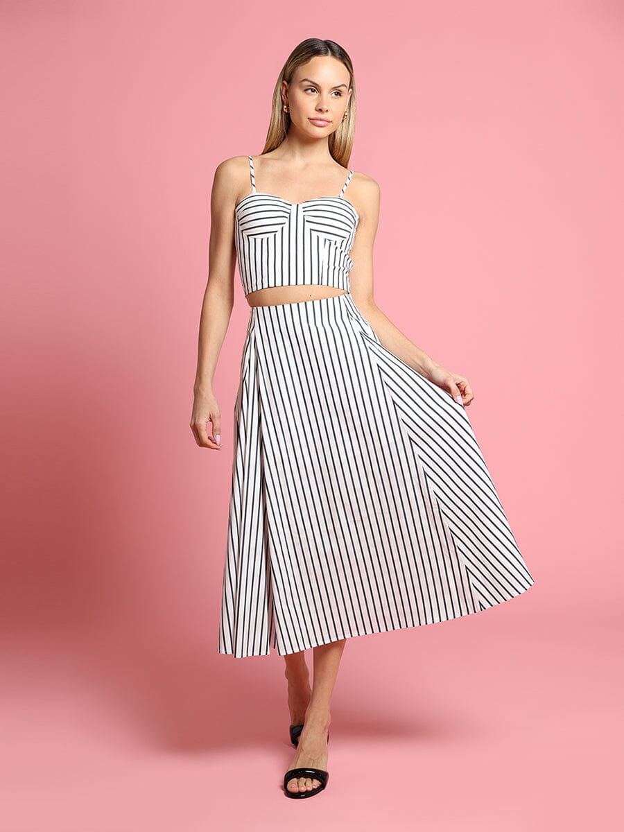 Gracia Fashion Women's Vitalis Stripes Skirt