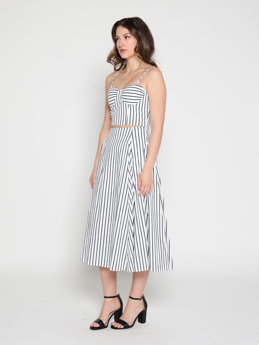 Gracia Fashion Women's Vitalis Stripes Skirt