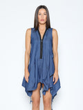 Wide Hem Sleeveless Denim Dress