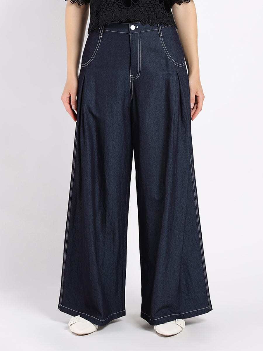 Wide Leg Baggy Denim Pants