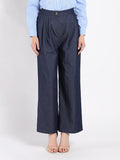 Wide-Leg Denim Pants