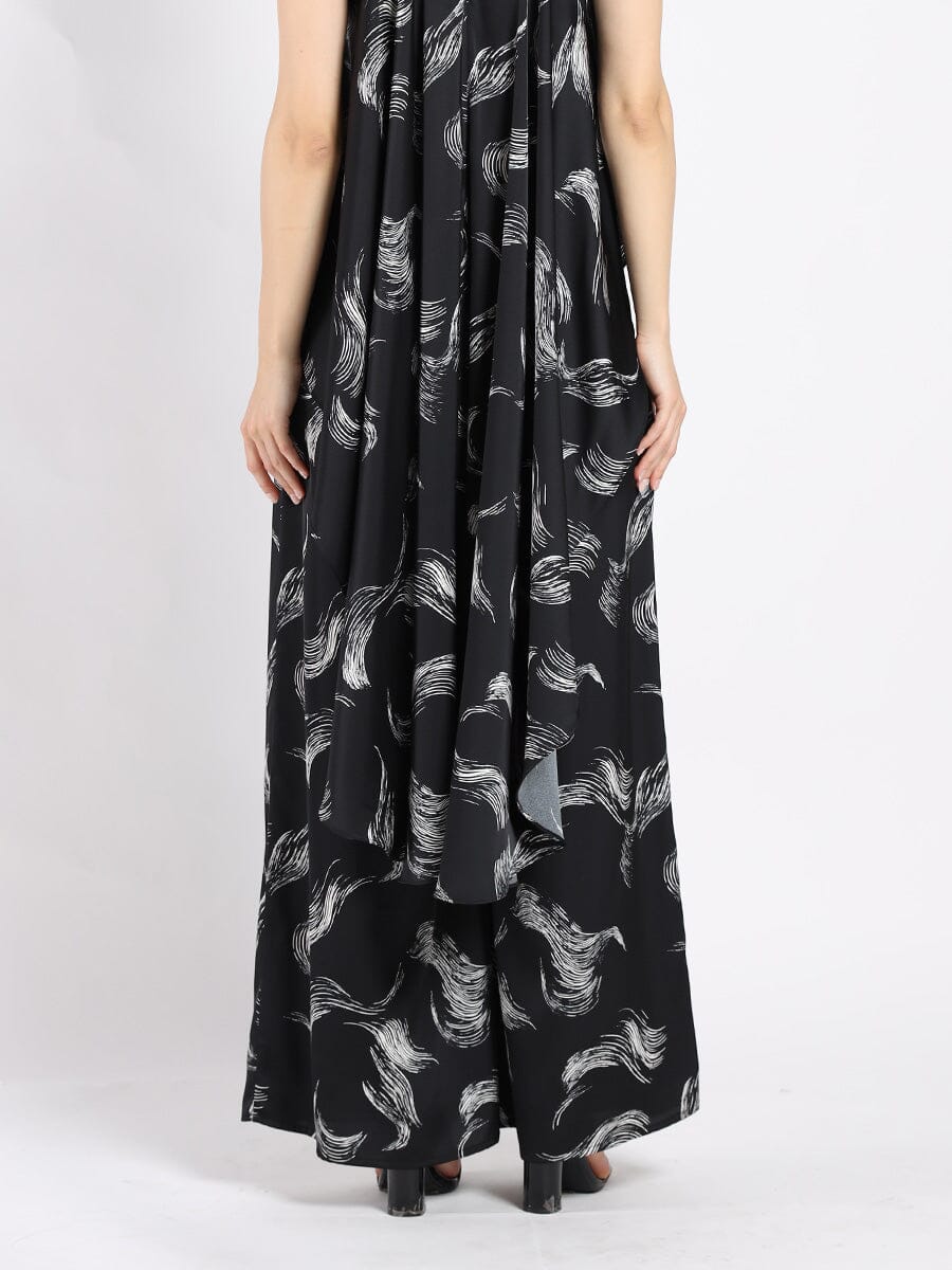 Wide Leg Prinetd Viscose Pants