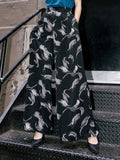 Wide Leg Prinetd Viscose Pants