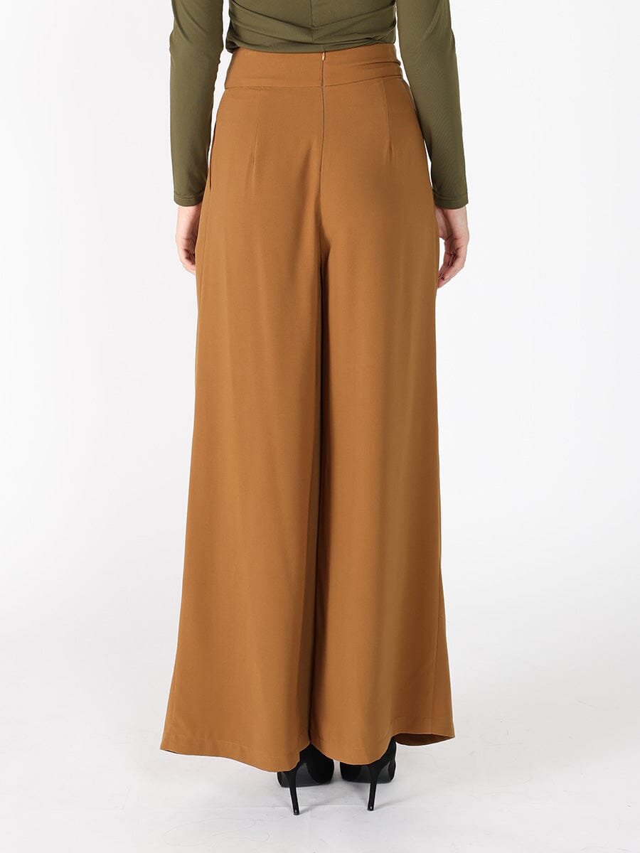 Wide Leg Solid Palazzo Flowy Pants