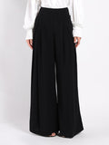 Wide Leg Solid Palazzo Flowy Pants