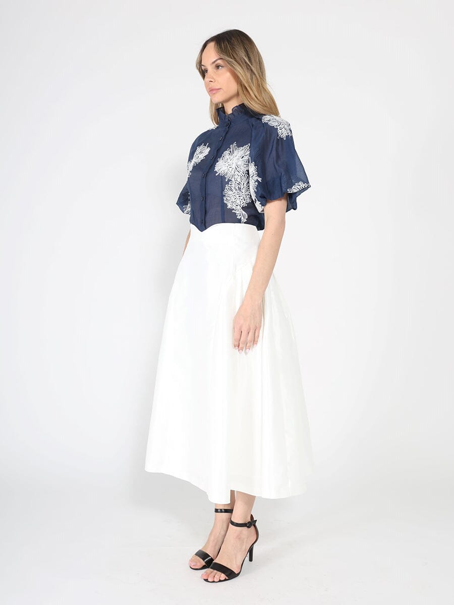 Wide Width Skirt with Back Zipper