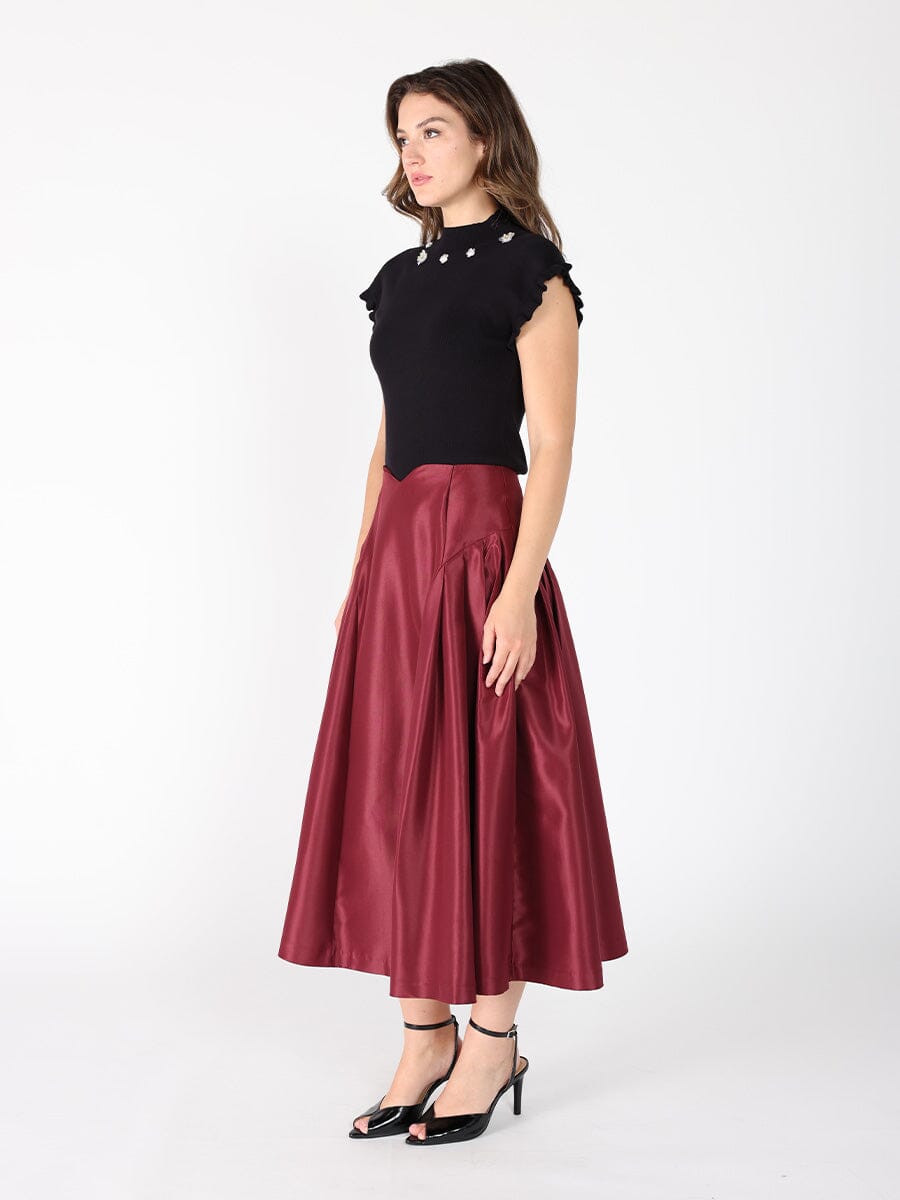 Wide Width Skirt with Back Zipper