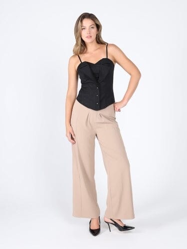 Zip up corset top with straps