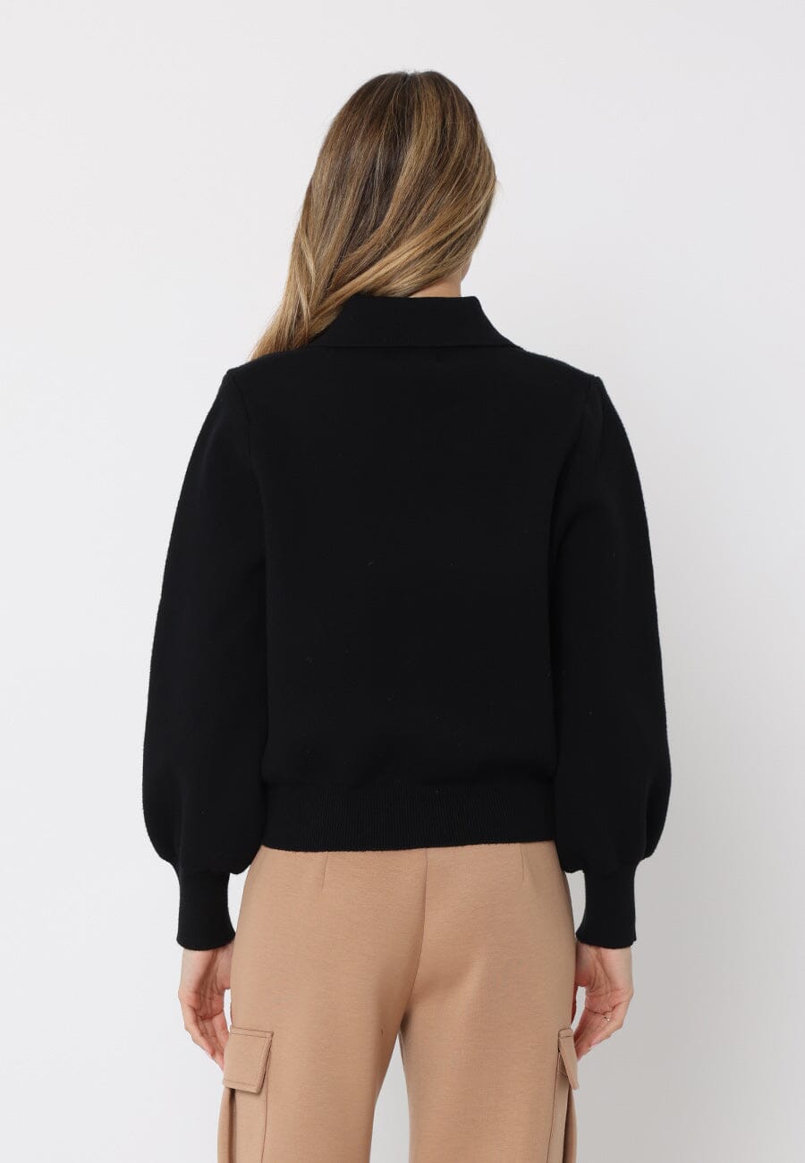 Zip up long sleeve collared jacket with pockets