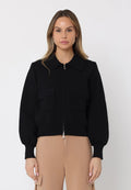 Zip up long sleeve collared jacket with pockets